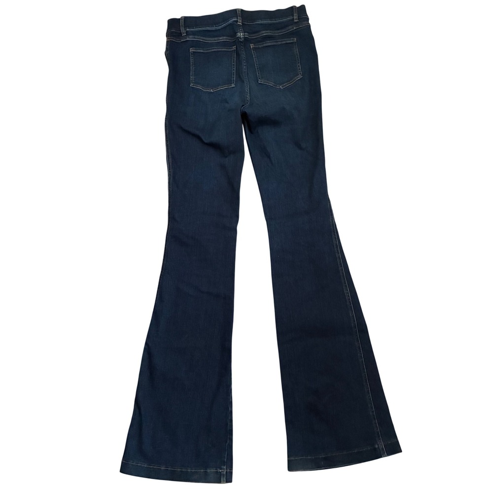 SPANX Dark Wash Flare Pull On Stretch Shaping Jeans Medium Tall - Picture 10 of 10